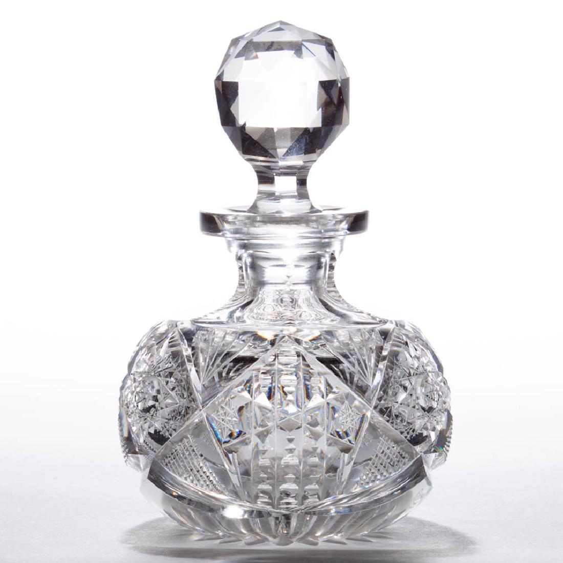 LIBBEY BRILLIANT CUT GLASS PERFUME Cut Glass Perfume Bottle