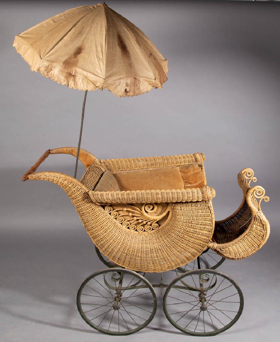 Heywood wakefield wicker baby clearance carriage