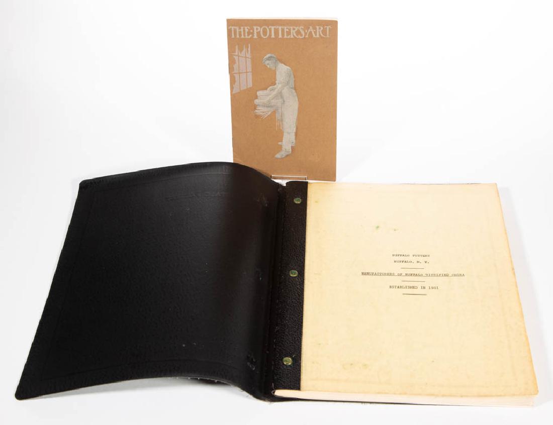 BUFFALO POTTERY BOOKS, LOT OF TWO: BUFFALO POTTERY BOOKS, LOT OF TWO, comprising a advertising booklet entitled "The Potter's Art", Second Edition, Larkin Co., Buffalo, NY, 1905, 24 pp. and a typed manual entitled "Manufacturers of Buf
