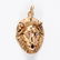 VINTAGE 14K YELLOW GOLD LION HEAD PENDANT