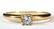 VINTAGE 14K YELLOW GOLD DIAMOND SOLITAIRE LADY'S RING - 2