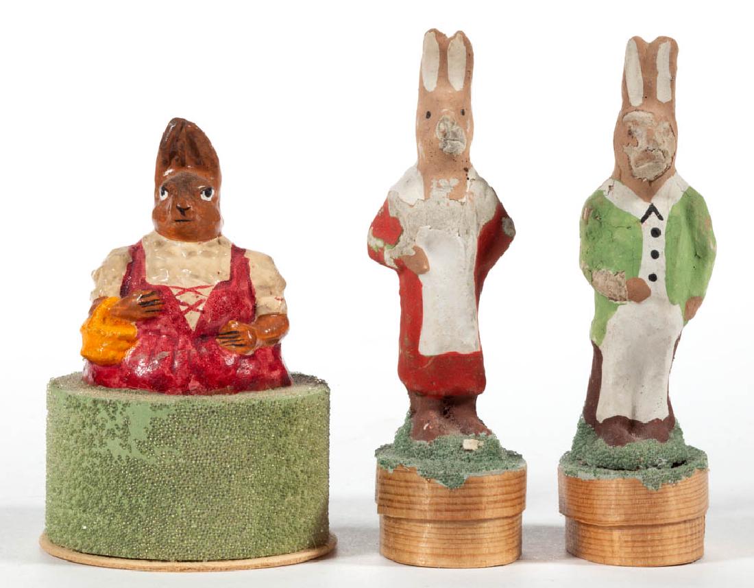 GERMAN COMPOSITION / PAPIER MACHE SMALL RABBIT CANDY (1 of 4)