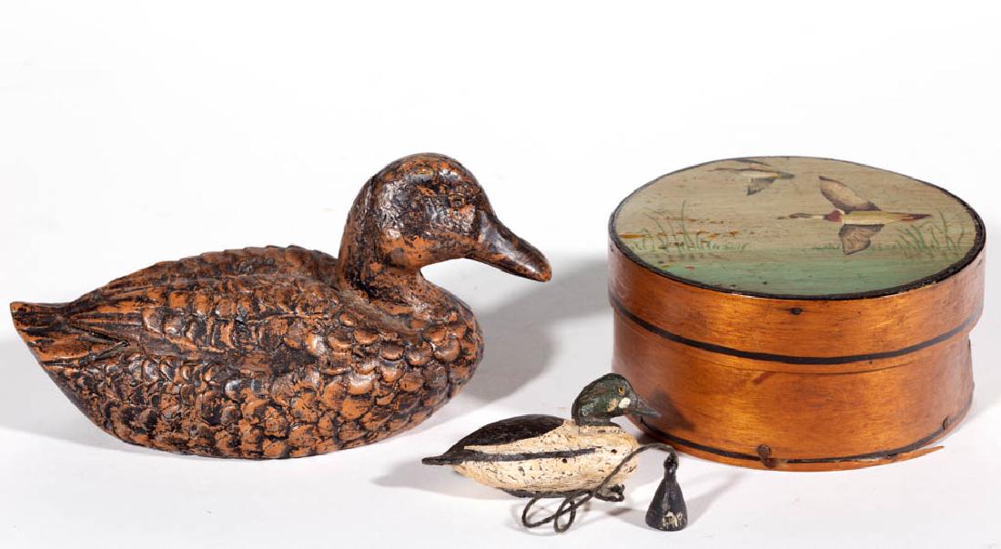 AMERICAN FOLK ART PAINTED BENTWOOD PANTRY BOX (1 of 3)