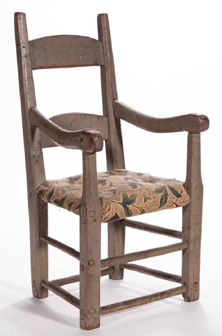 NEW ENGLAND PAINTED CHILD'S ARM CHAIR (1 of 4)