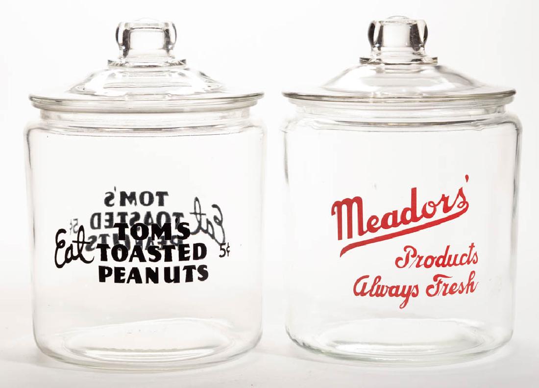 ASSORTED COUNTRY STORE GLASS JARS WITH COVERS, LOT OF (1 of 1)