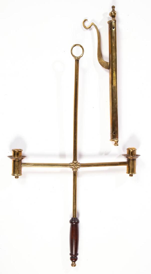 ENGLISH BRASS WALL-MOUNT PORTABLE CANDLE HOLDER (1 of 1)