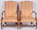 PAIR OF MASSACHUSETTS FEDERAL INLAID MAHOGANY LOLLING