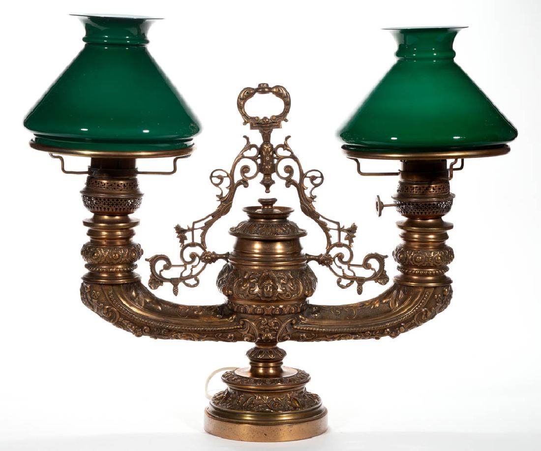 Cast Brass Plume And Atwood "harvard" Double Arm