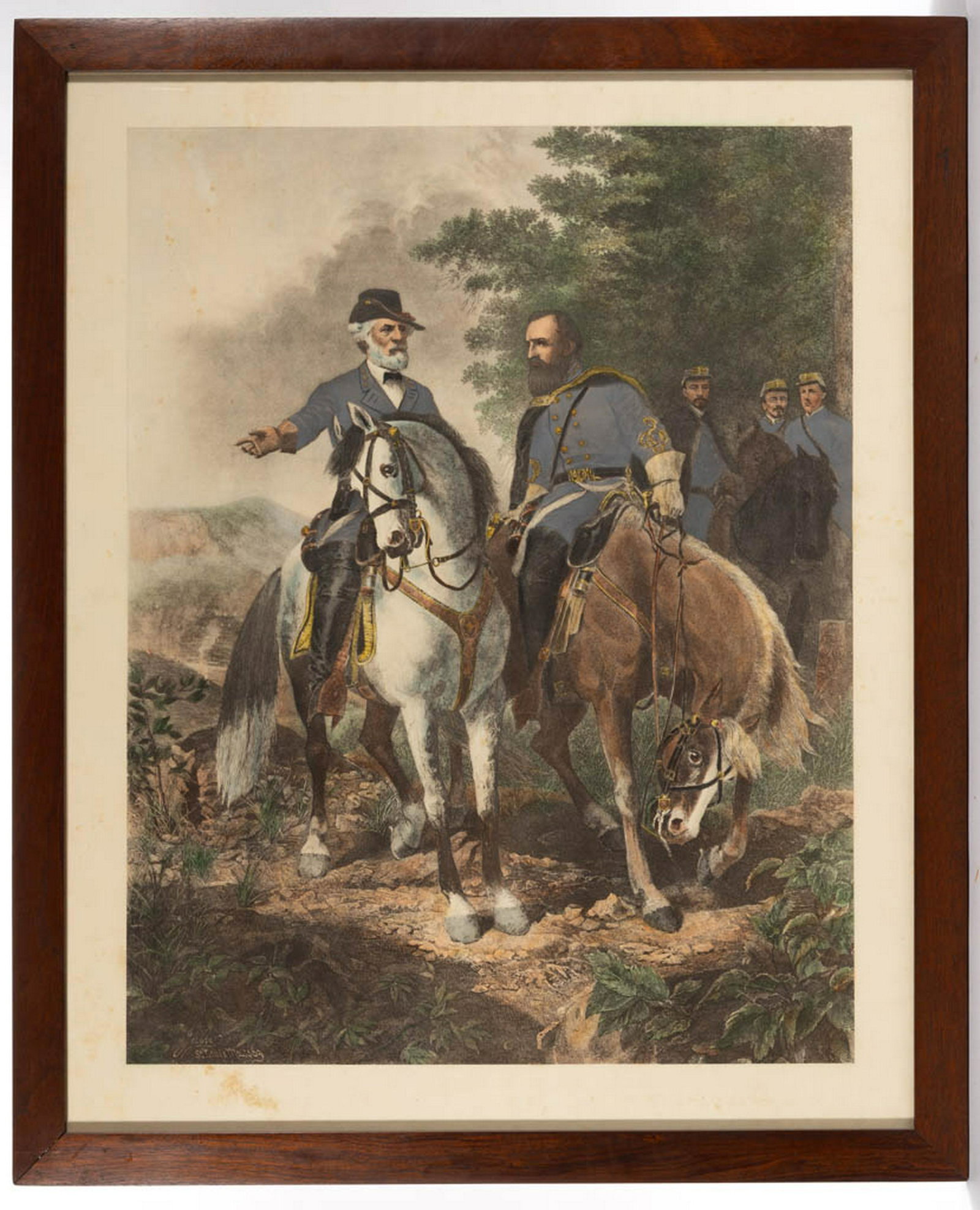 ASSORTED CIVIL WAR CONFEDERATE PRINTS, LOT OF THREE: ASSORTED CIVIL WAR CONFEDERATE PRINTS, LOT OF THREE, comprising "The Last Meeting of Lee and Jackson" after Everett B. D. Julio (1843-1879), and three-quarter portraits of Lee and Jackson after John A
