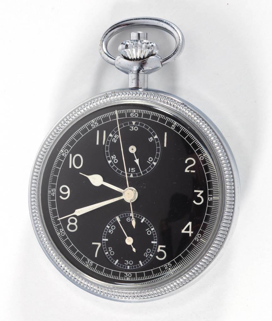 BREITLING, SWISS 18JEWEL CHRONOGRAPH POCKET WATCH Oct 19, 2019