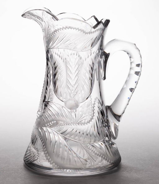 J E Attributed Intaglio Cut Glass Pitcher Oct 19 2019 Jeffrey S Evans Associates In Va - J Glass And Associates J E Attributed Intaglio Cut Glass Pitcher Oct 19 2019 Jeffrey S Evans Associates In Va - J Glass And Associates