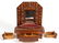 AMERICAN FOLK / TRAMP ART SEWING BOX WITH MIRROR - 2