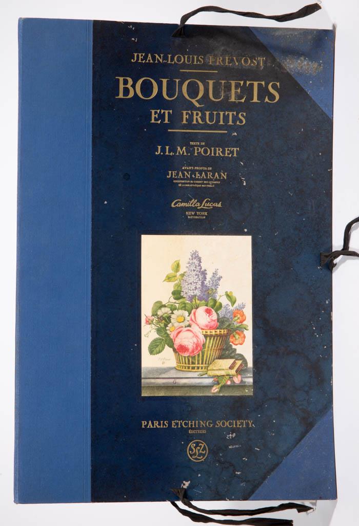 ASSORTED UNFRAMED PRINTS IN FOLIO, UNCOUNTED LOT: ASSORTED UNFRAMED PRINTS IN FOLIO, UNCOUNTED LOT, including Jean-Louis Prevost "Bouquets Et Fruits", Paris Etching Society, 1940, comprising prints no. 1, 3, 4, and 7-12, three Paul Wood duck hunting