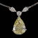 VINTAGE 14K WHITE GOLD AND 3.00 CT YELLOW DIAMOND