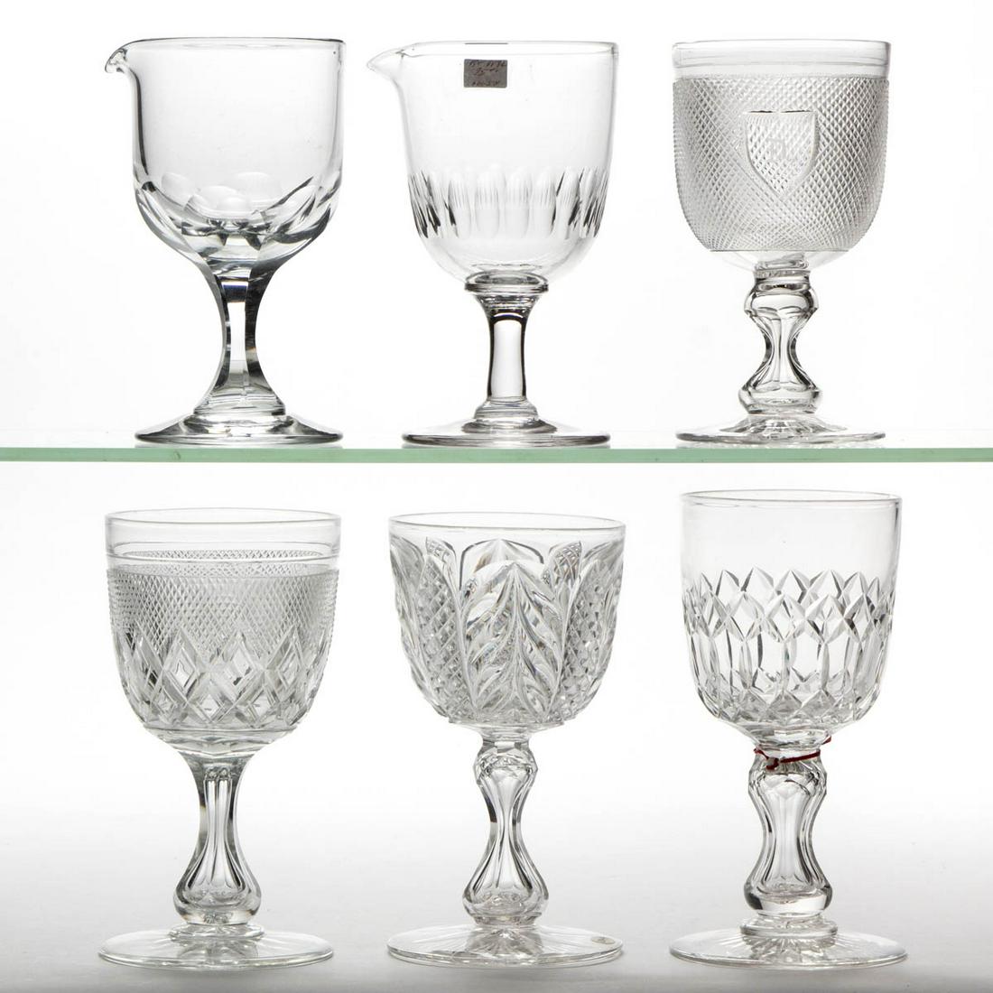 ASSORTED CUT GLASS GOBLETS, LOT OF SIX Sep 25, 2020 Jeffrey S