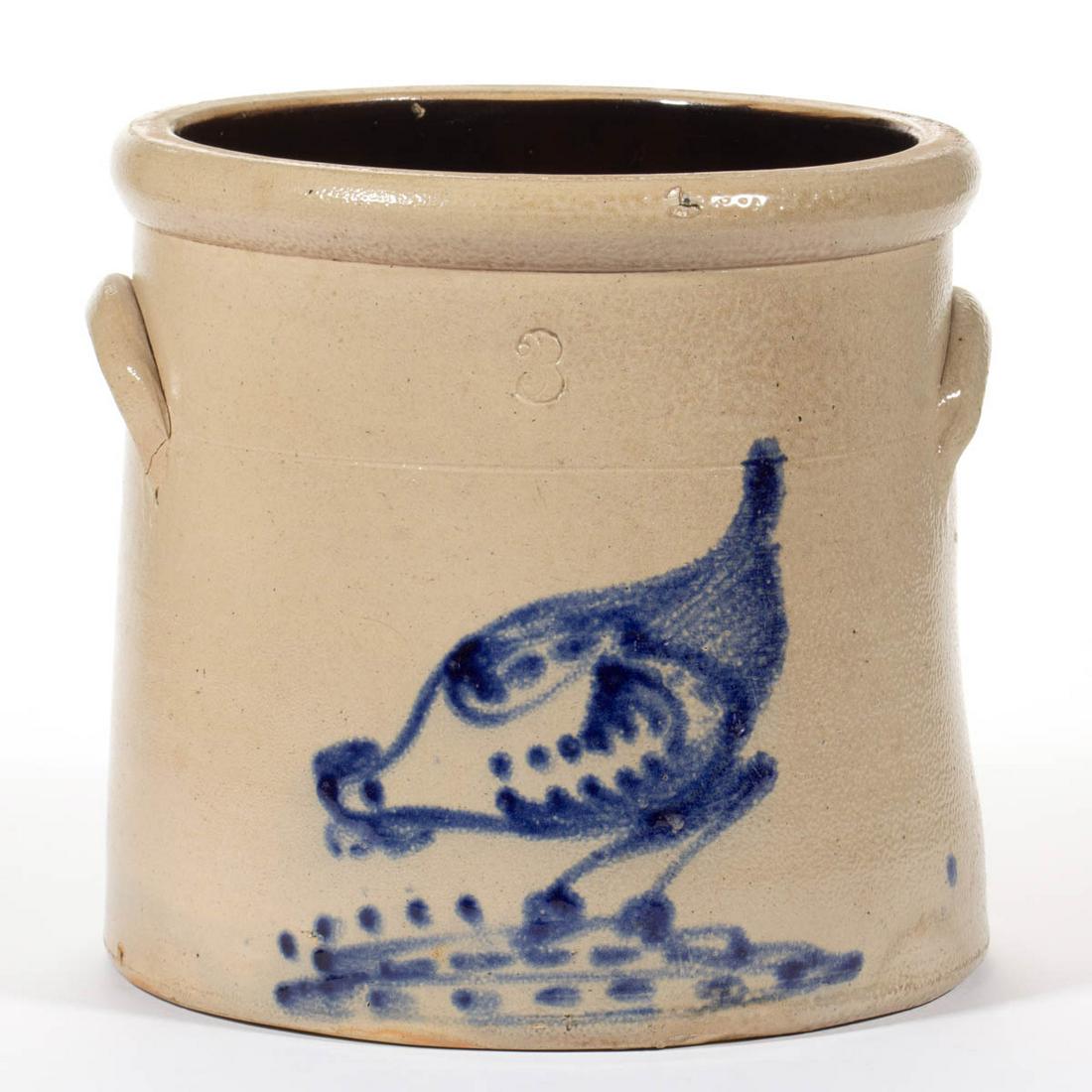 NEW YORK DECORATED STONEWARE CROCK (1 of 5)