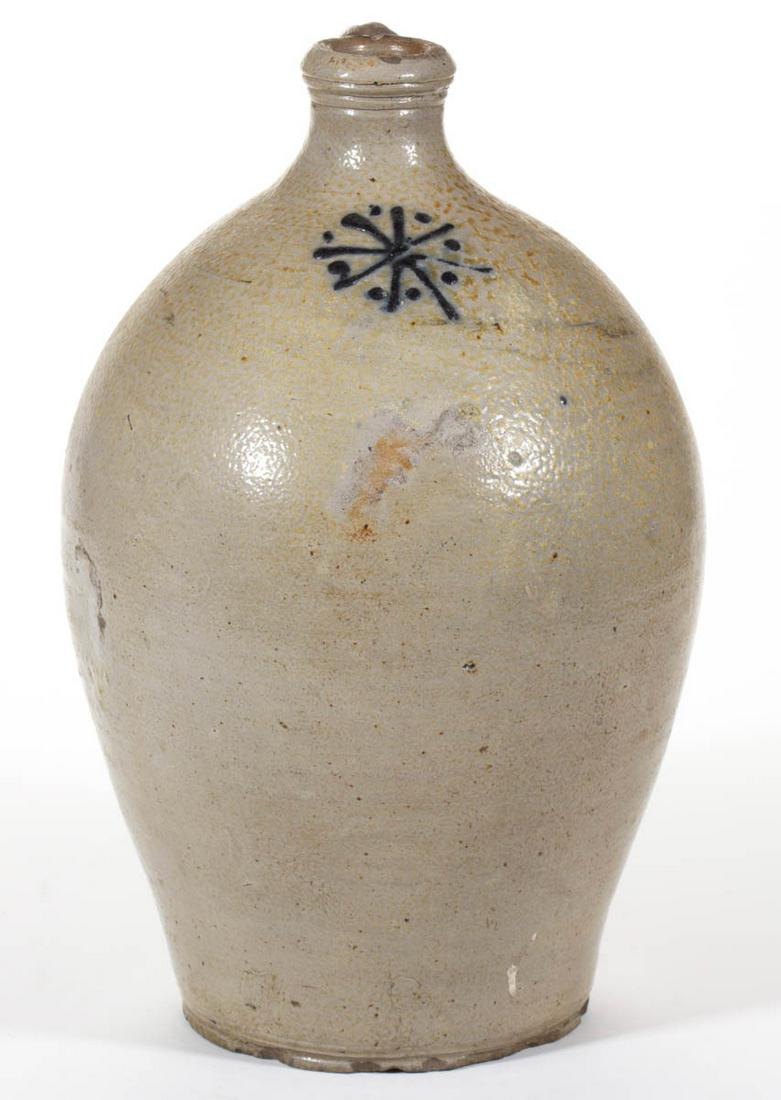 CONNECTICUT DECORATED STONEWARE JUG (1 of 6)