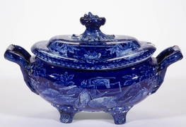 ENGLISH STAFFORDSHIRE PEARLWARE TRANSFER-PRINTED (1 of 4)