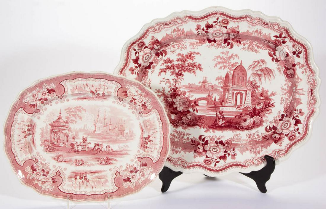 ENGLISH STAFFORDSHIRE TRANSFER-PRINTED CERAMIC (1 of 5)