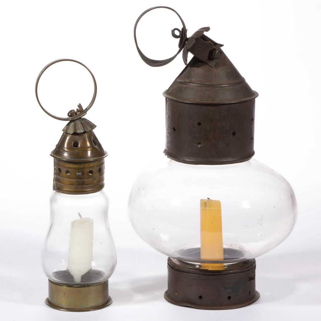 SHEET-IRON / TIN ONION-GLOBE CANDLE LANTERN (1 of 1)