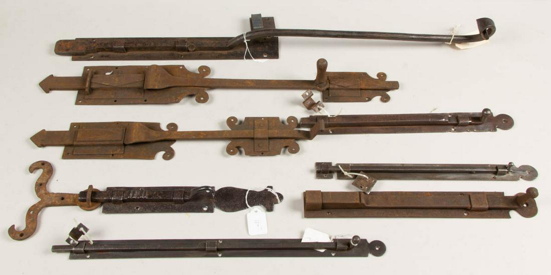 ASSORTED CAST AND WROUGHT-IRON DOOR HARDWARE SLIDING (1 of 1)
