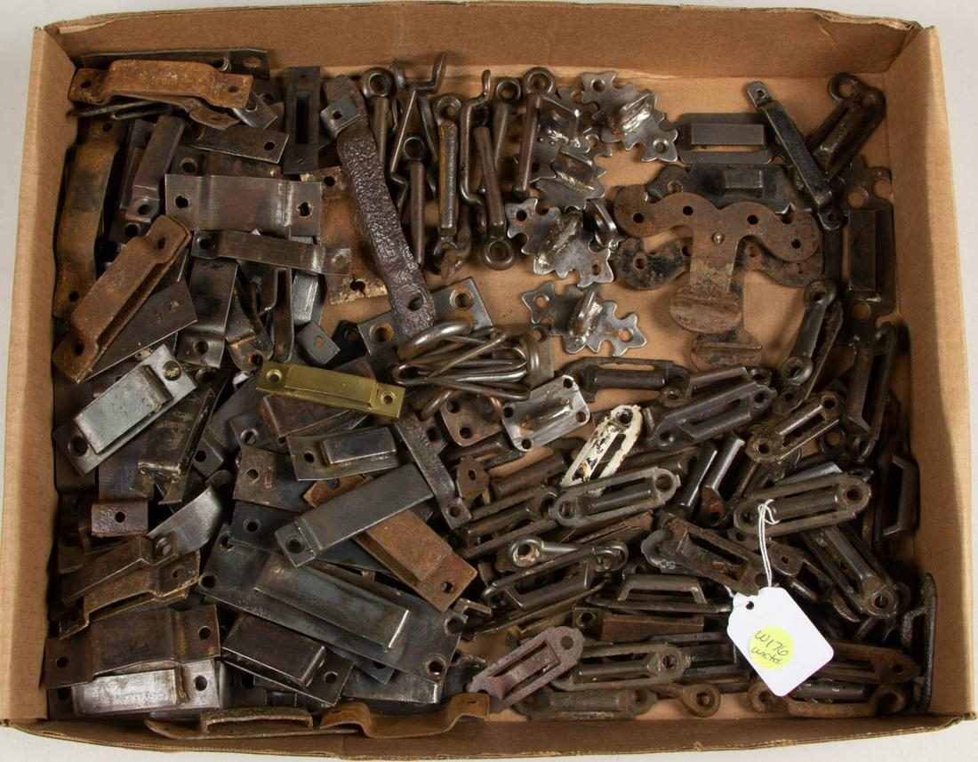 ASSORTED METALS DOOR HARDWARE LATCH KEEPERS, UNCOUNTED (1 of 1)