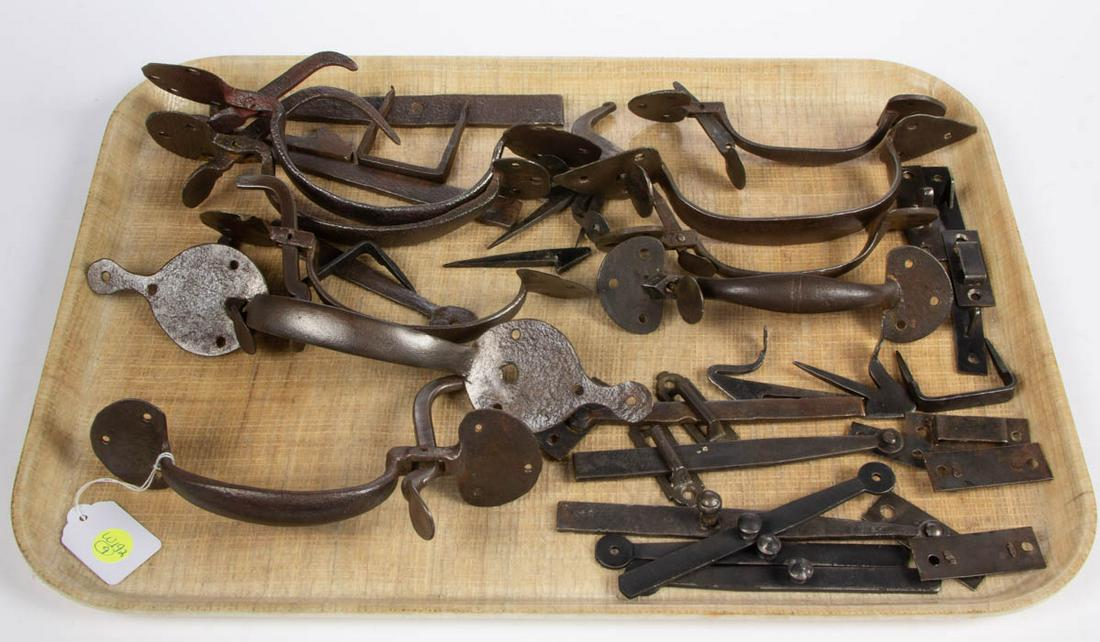 ASSORTED WROUGHT-IRON AND METAL DOOR HARDWARE THUMB (1 of 1)