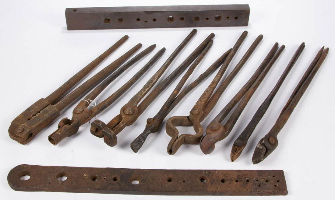 ASSORTED BLACKSMITH AND RELATED TOOLS, LOT OF TEN (1 of 1)
