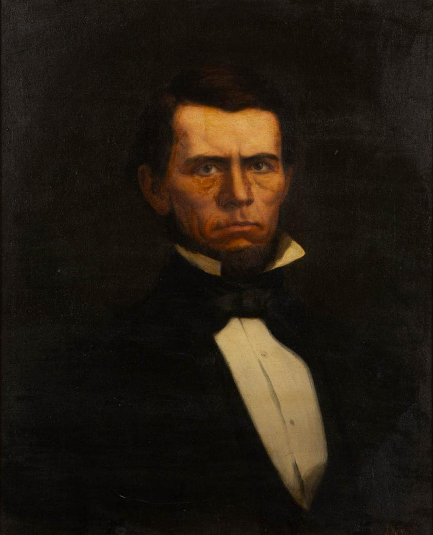 JOSEPH HENRY SHARP (AMERICAN, 1859-1953) PORTRAIT OF A: JOSEPH HENRY SHARP (AMERICAN, 1859-1953) PORTRAIT OF A GENTLEMAN, bust length depiction of a well-dressed sitter, signed "J.H. SHARP" lower right. Probably a prominent citizen of Cincinnati, Ohio. Hou