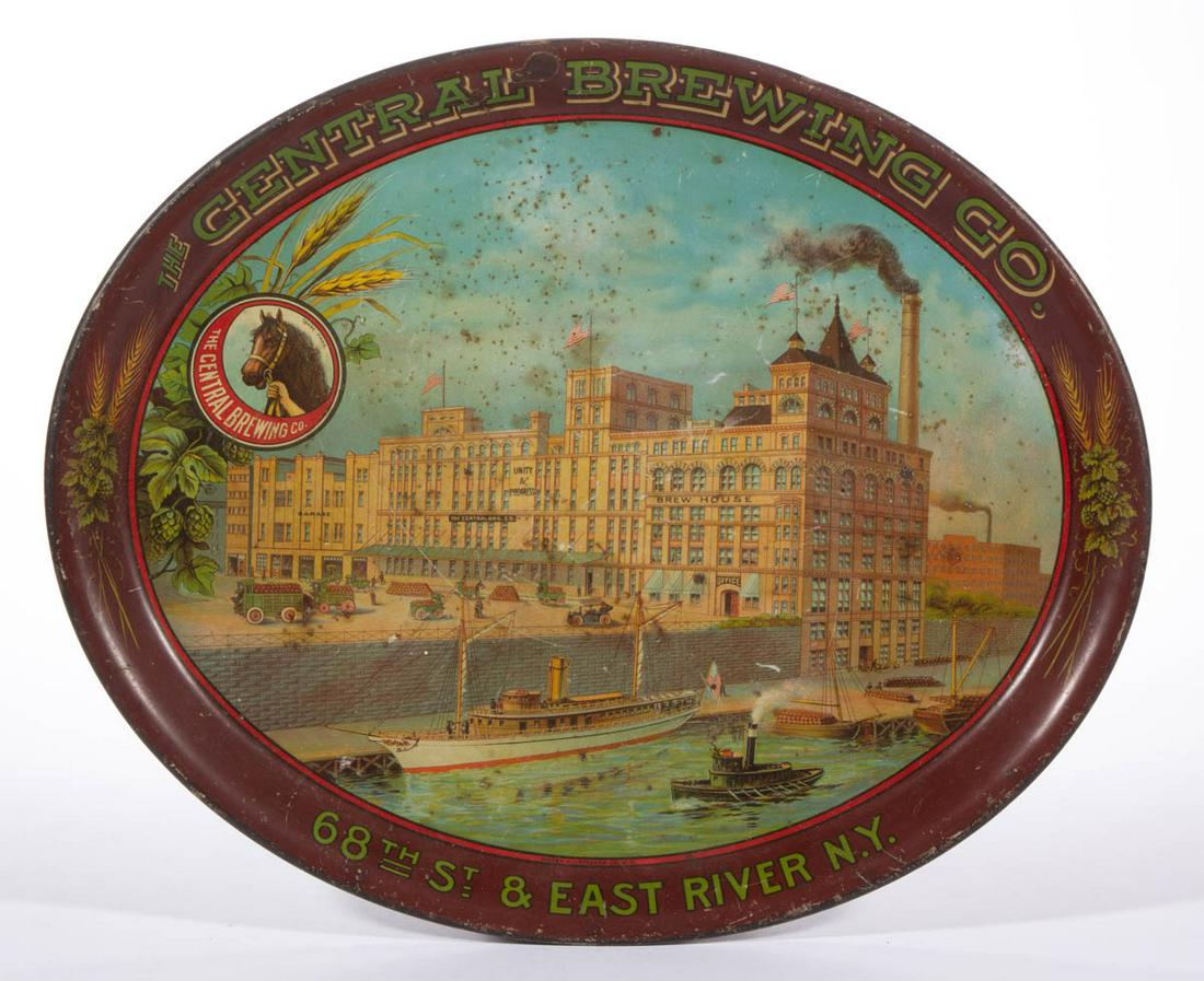 PRE-PROHIBITION CENTRAL BREWING CO. TIN ADVERTISING (1 of 4)