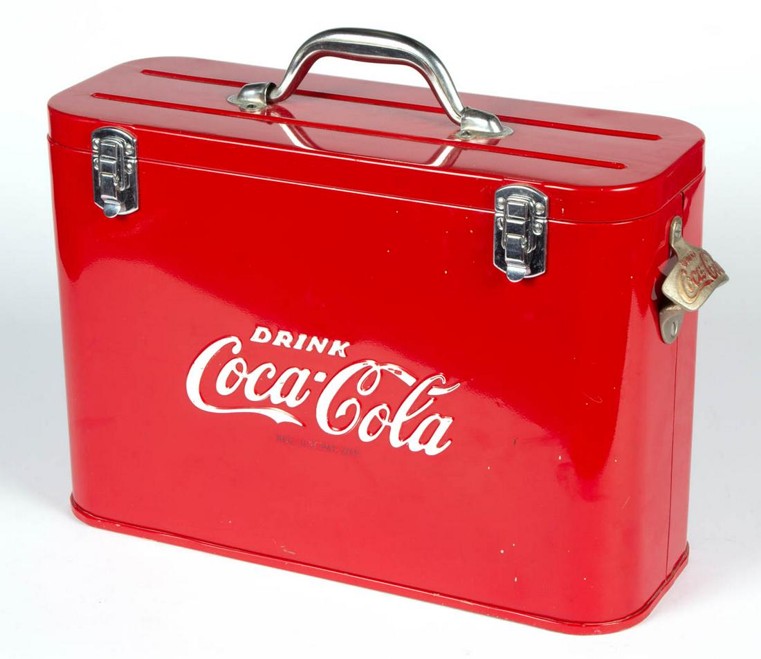VINTAGE COCA-COLA METAL ADVERTISING AIRLINE COOLER (1 of 4)
