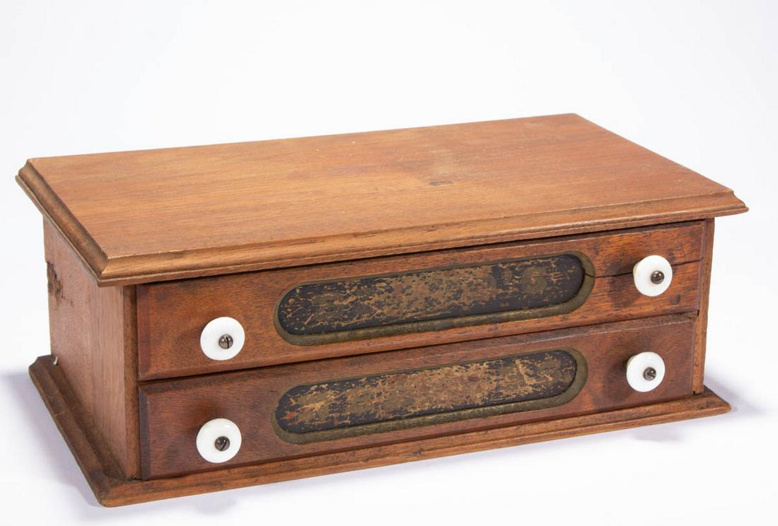 AMERICAN COUNTRY STORE WALNUT ADVERTISING CABINET (1 of 3)