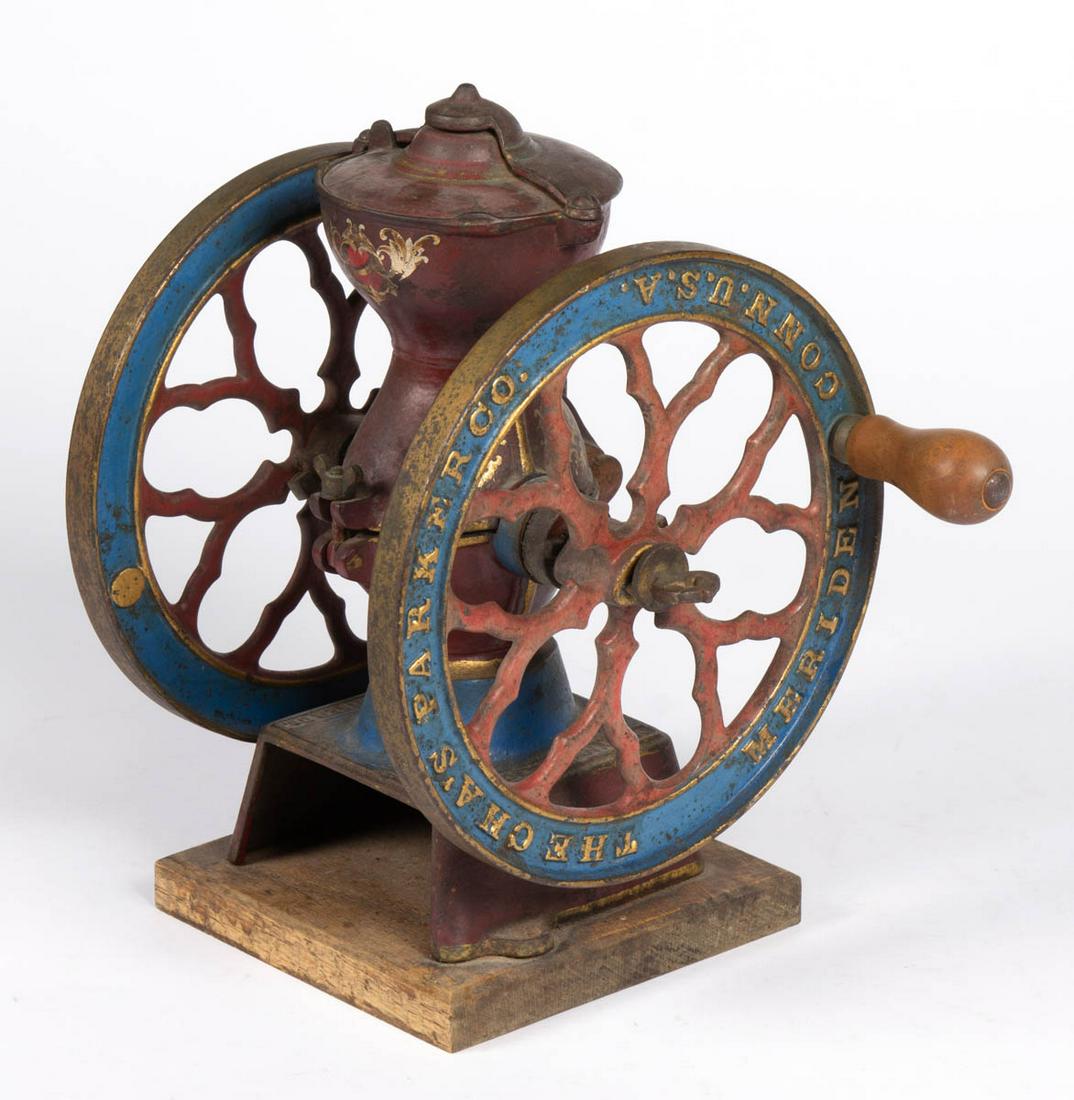 Charles Parker Cast Iron Two Wheel Coffee Mill