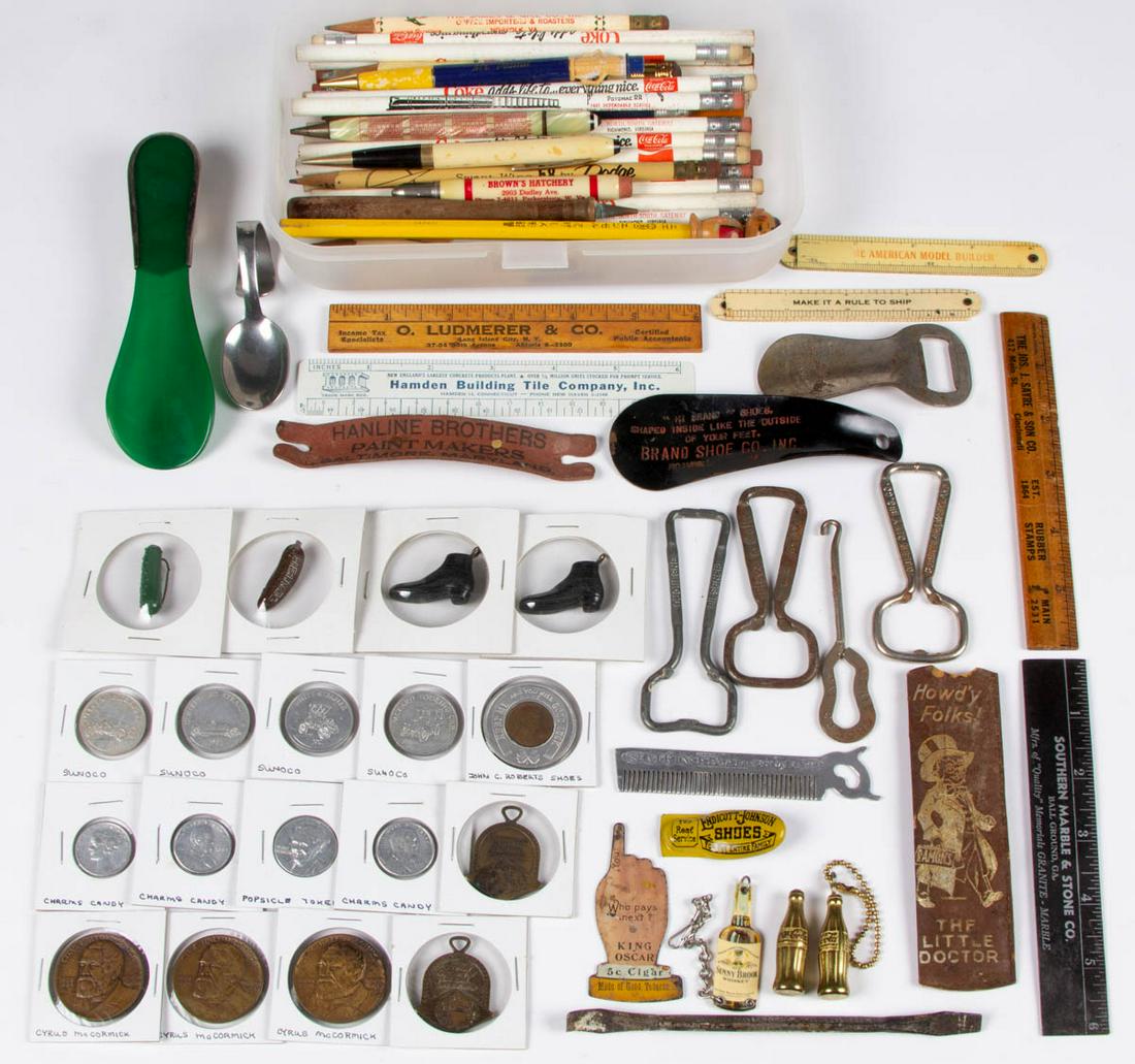 ASSORTED ADVERTISING ARTICLES, UNCOUNTED LOT (1 of 3)