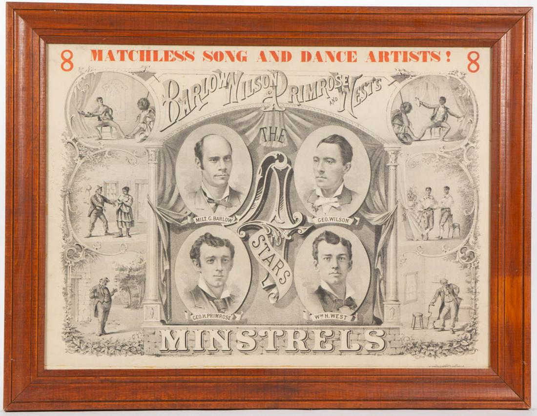 BARLOW, WILSON, PRIMROSE AND WEST'S MINSTRELS POSTER (1 of 1)