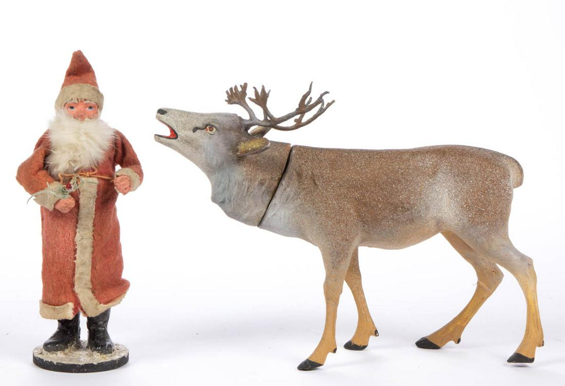 LARGE GERMAN COMPOSITION / PAPIER-MACHE FIGURAL (1 of 3)