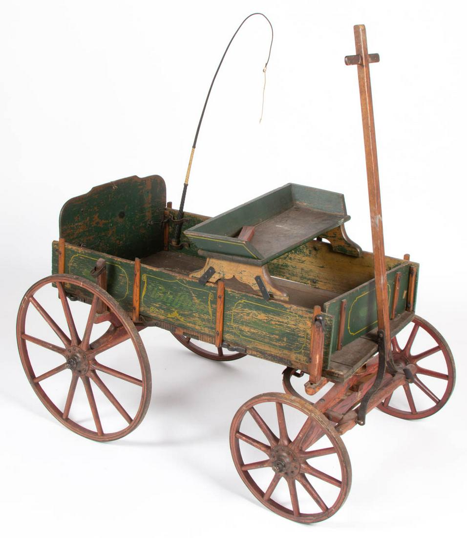 AMERICAN COUNTRY PAINT-DECORATED CHILD'S WAGON (1 of 3)