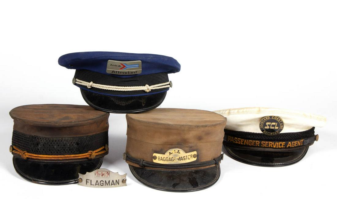 ASSORTED RAILROAD HATS / CAPS, LOT FOUR (1 of 1)