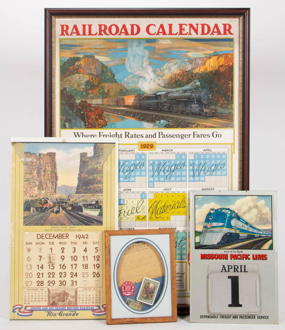 ASSORTED RAILROAD EPHEMERA, LOT OF FOUR (1 of 6)