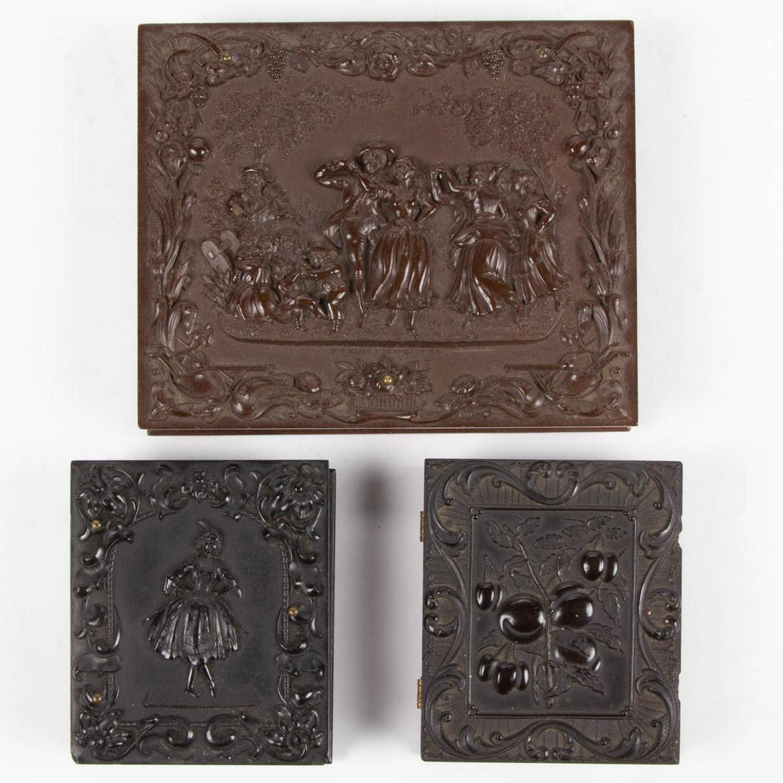 THERMOPLASTIC PHOTOGRAPH CASES, LOT OF THREE (1 of 2)