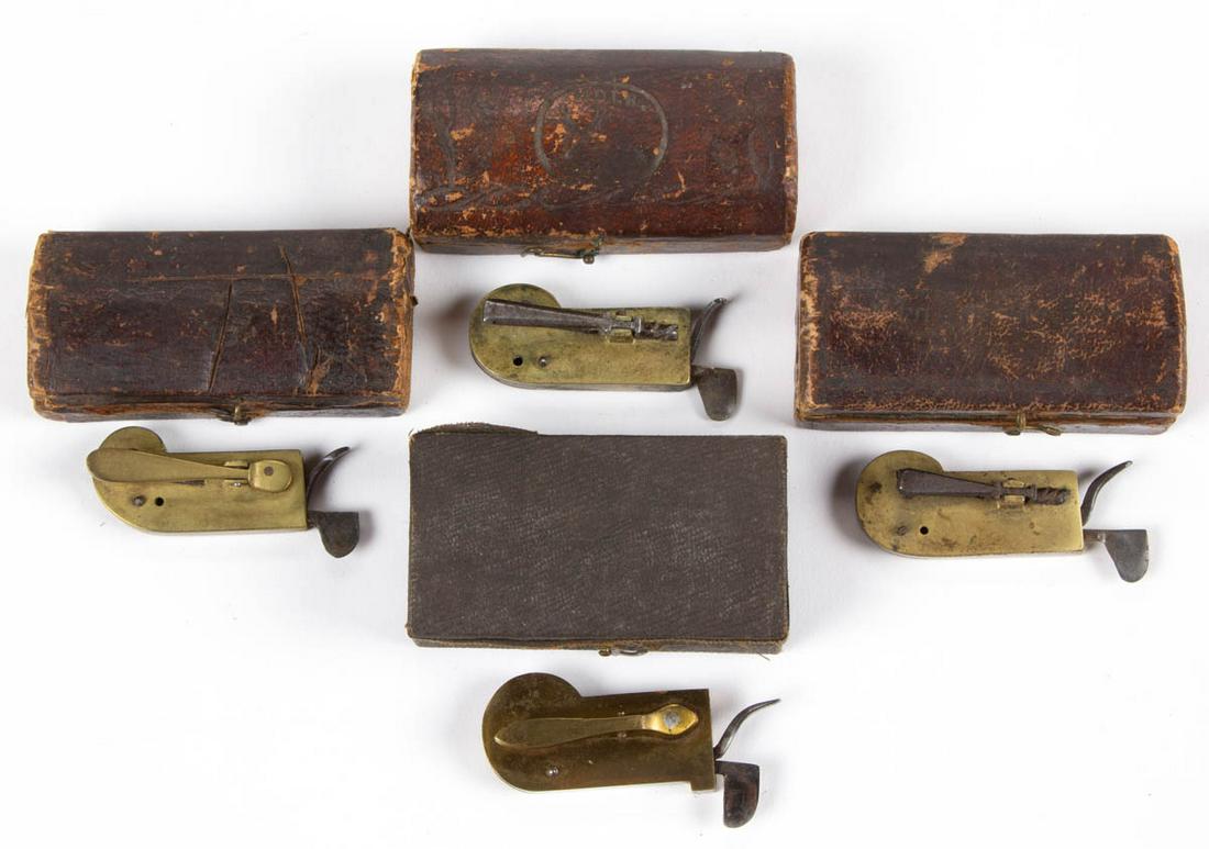 BRASS AND STEEL SPRING-LOADED SURGICAL BLEEDERS / (1 of 2)