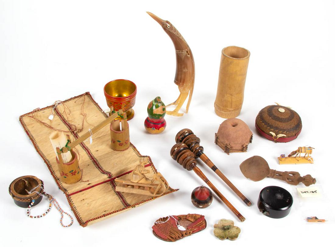 ASIAN, RUSSIAN, AND OTHER ASSORTED ARTICLES, LOT OF 19 (1 of 4)