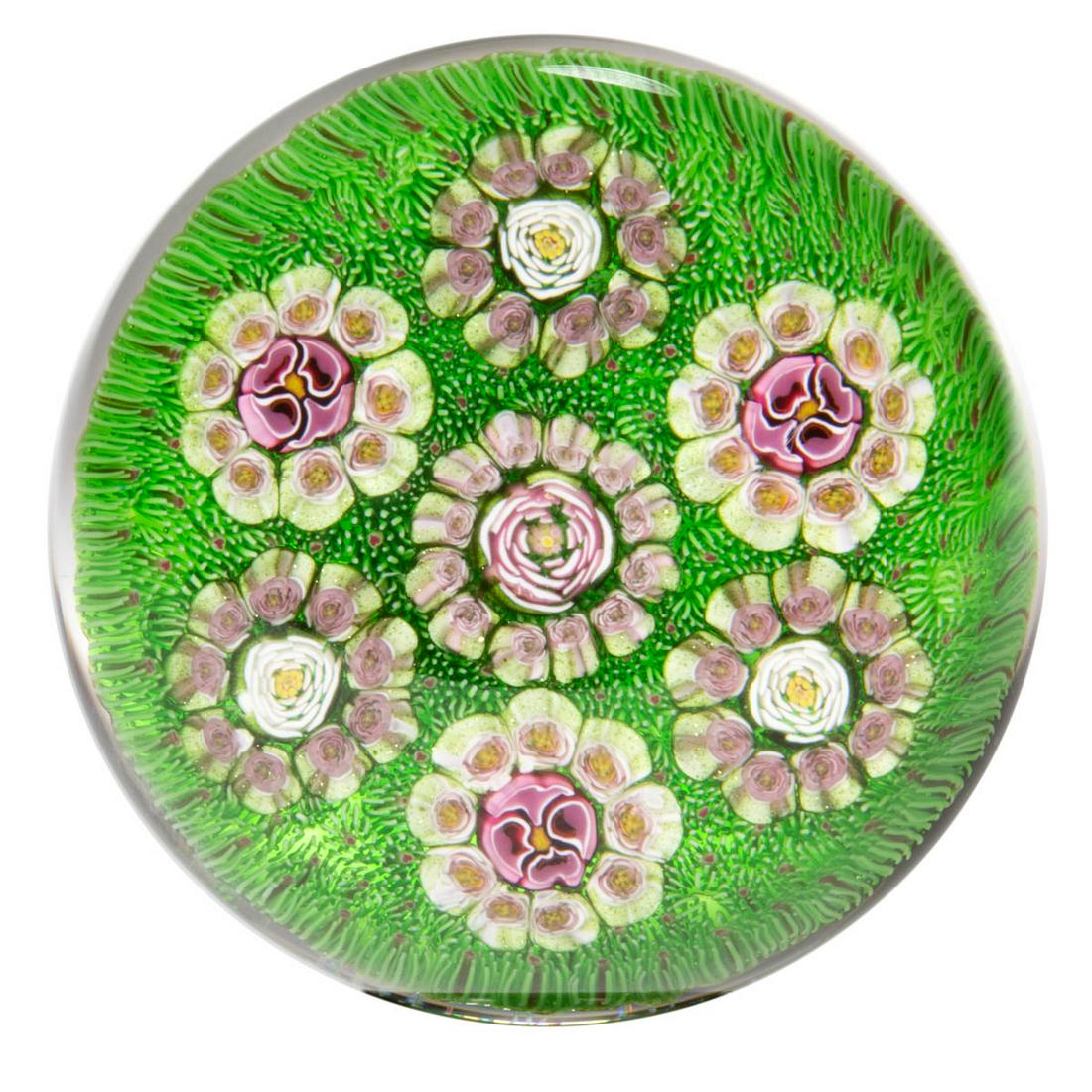 PARABELLE GLASS FLORAL GARLANDS CONCENTRIC MILLEFIORI (1 of 1)