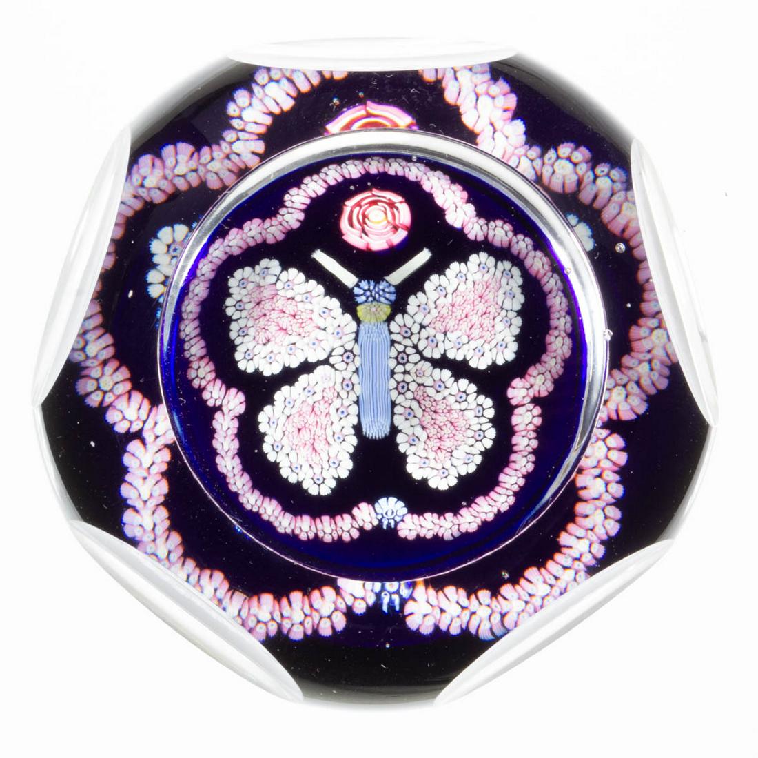 VINTAGE WHITEFRIARS MILLEFIORI BUTTERFLY ART GLASS (1 of 1)