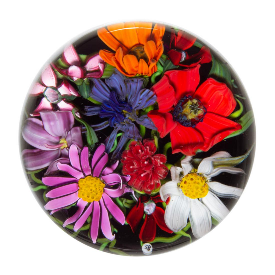 STEFAN BRACHT (GERMAN, B. 1945) FLOWER BOUQUET LAMPWORK (1 of 2)