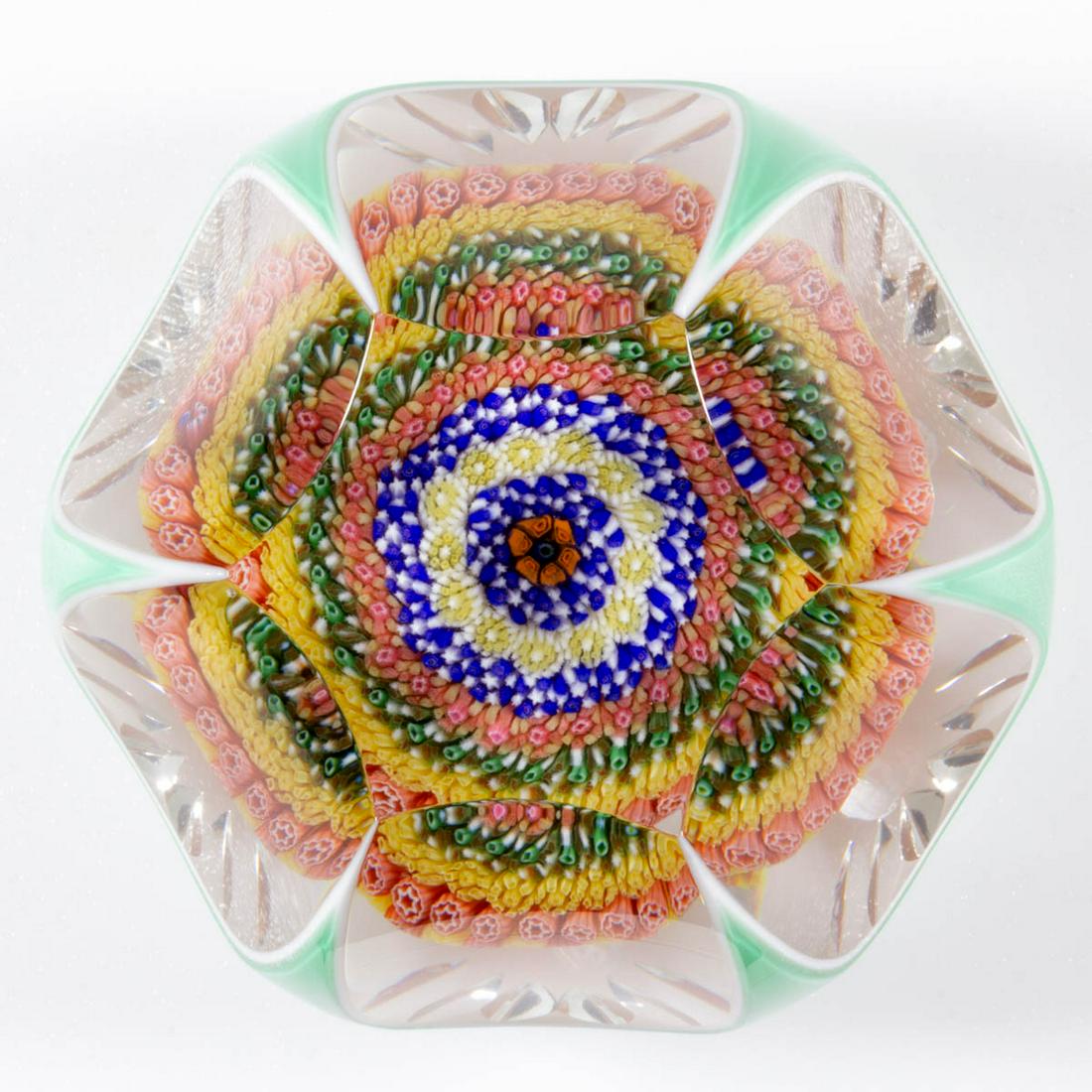 VINTAGE BACCARAT CUT DOUBLE-OVERLAY MUSHROOM MILLEFIORI (1 of 1)