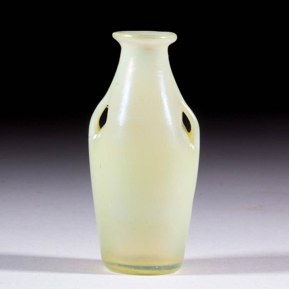 TIFFANY FAVRILE DIMINUTIVE ART GLASS CABINET VASE (1 of 2)