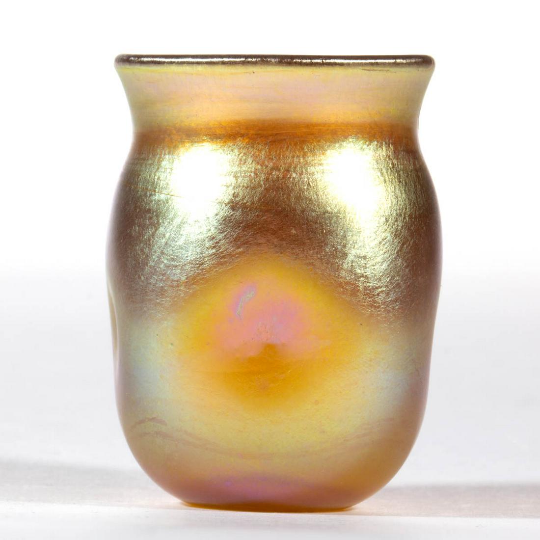 TIFFANY FAVRILE PINCHED IRIDESCENT ART GLASS TOOTHPICK (1 of 2)