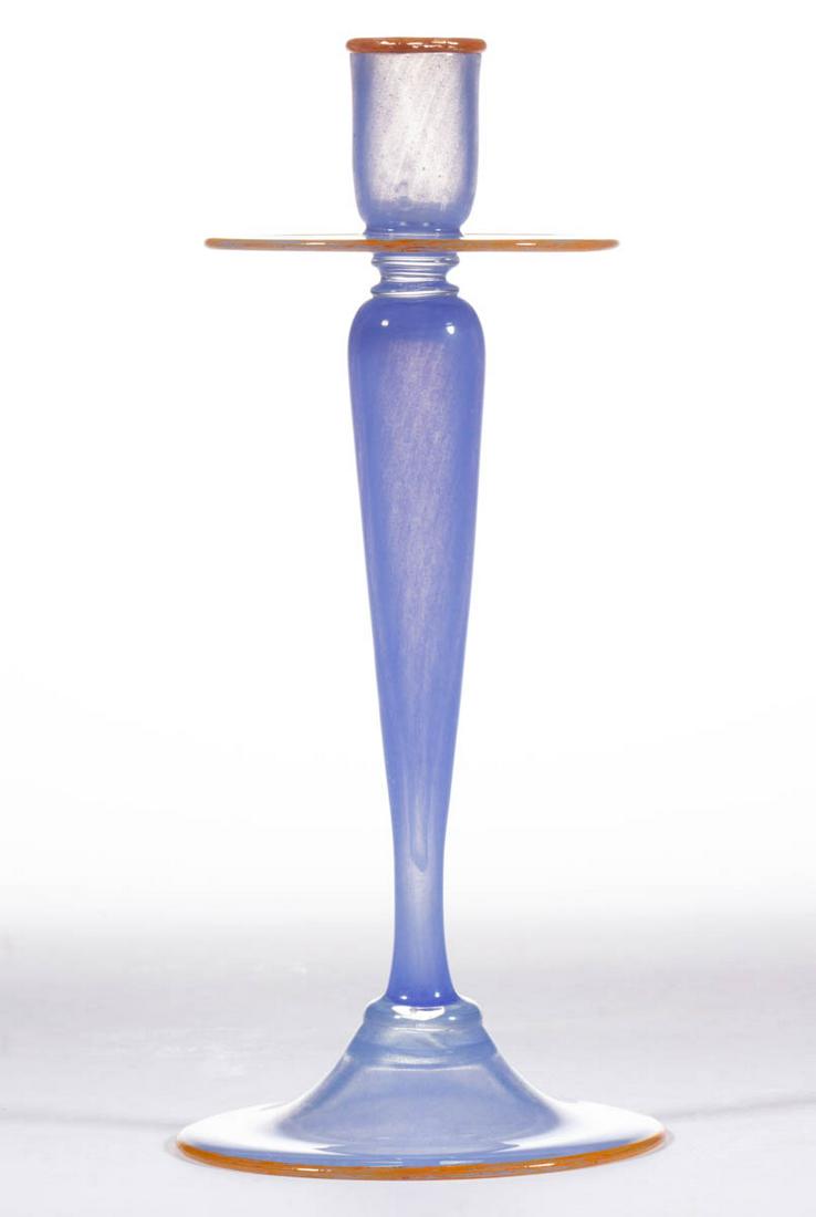 STEUBEN ATTRIBUTED CINTRA ART GLASS CANDLESTICK (1 of 1)