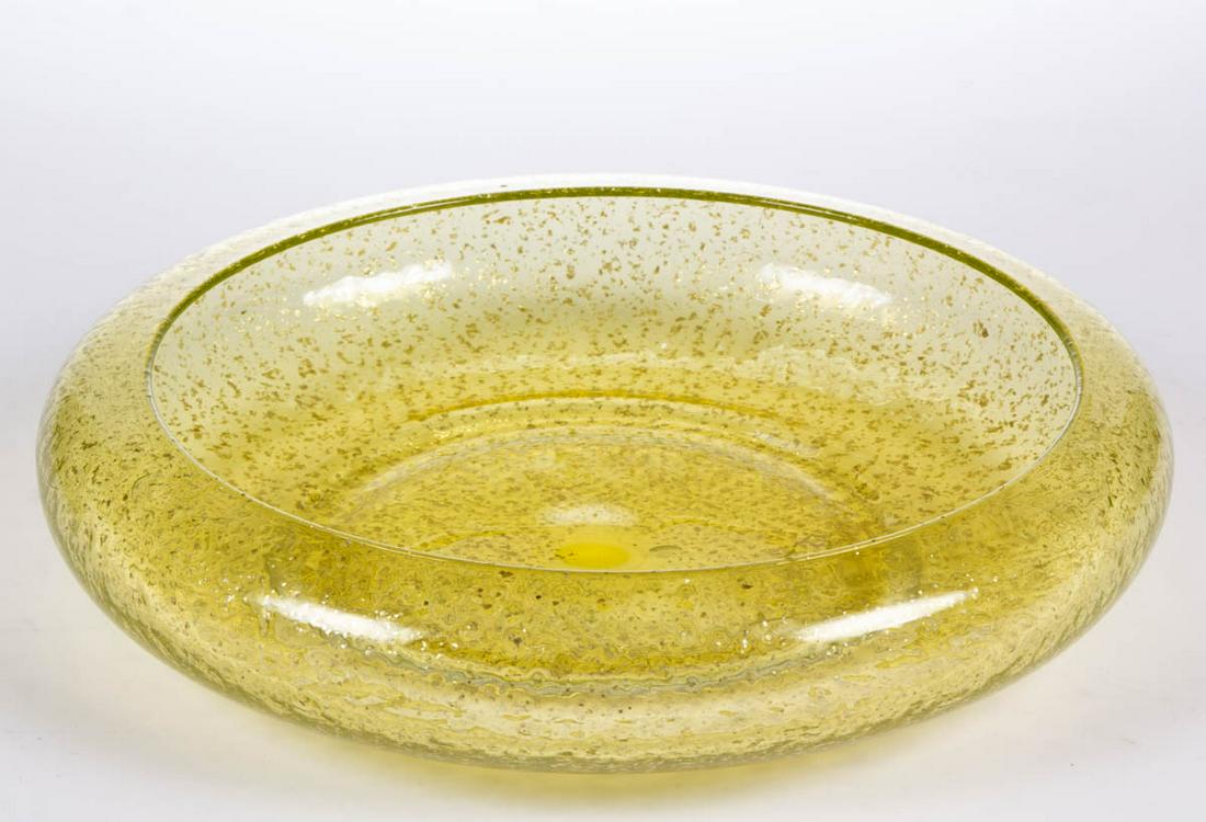 STEUBEN ATTRIBUTED ART GLASS LOW BOWL (1 of 1)